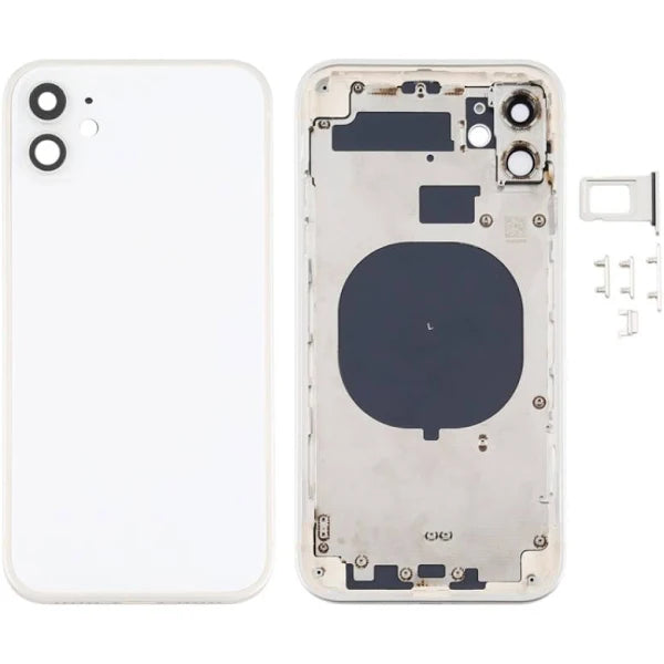 Rear Housing for iPhone 11 (NO LOGO)-White Rear Housing for iPhone 11 (NO LOGO)-White